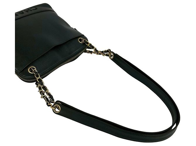 Chanel Vintage Schultertasche aus Caviar-Leder Schwarz - Ansicht 4