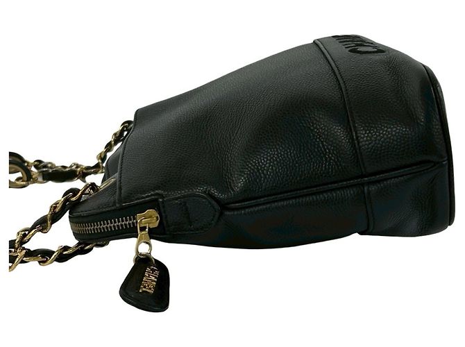 Chanel Vintage Schultertasche aus Caviar-Leder Schwarz - Ansicht 5