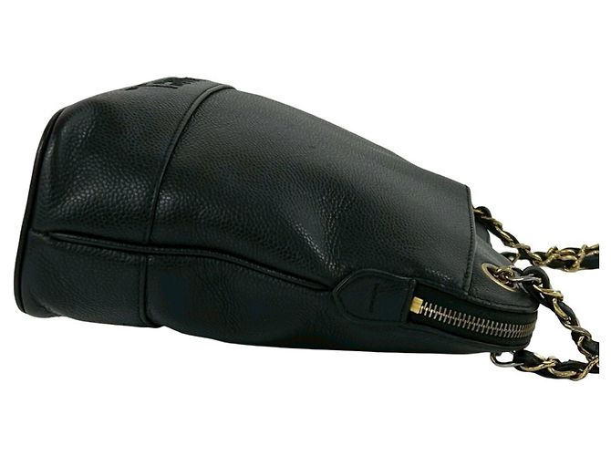 Chanel Vintage Schultertasche aus Caviar-Leder Schwarz - Ansicht 6