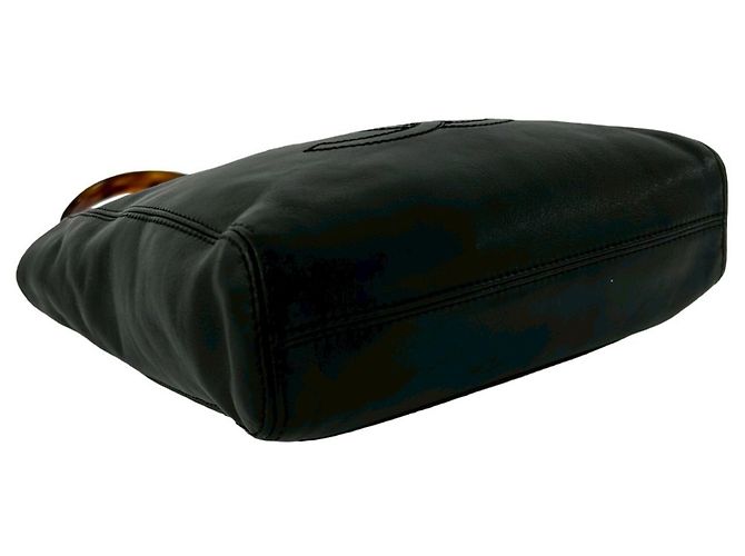 Borsa Chanel Coco Mark in pelle di agnello Marrone Nero - vista 7