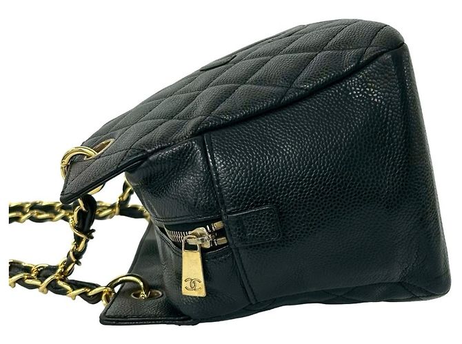Chanel PTT Matelassé Coco Mark Semi Shoulder Bag Nero - vista 5