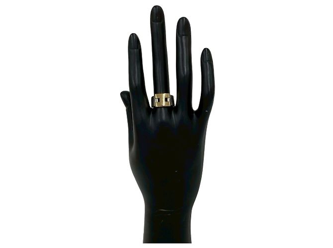Ring Anello Hermès Hercules in Argento e Oro Giallo 18K D'oro - vista 2