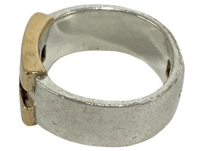 Ring Anello Hermès Hercules in Argento e Oro Giallo 18K D'oro - vista 4