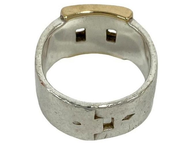 Ring Anello Hermès Hercules in Argento e Oro Giallo 18K D'oro - vista 6
