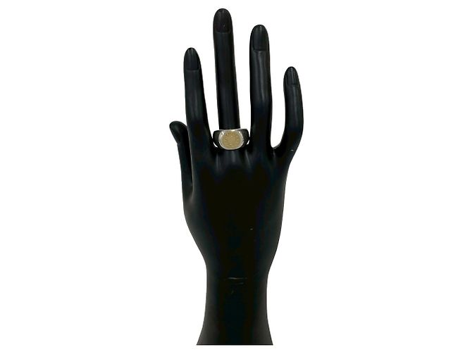 Ring Hermès Anillo Sellier Hermes Plata Dorado - vista 2
