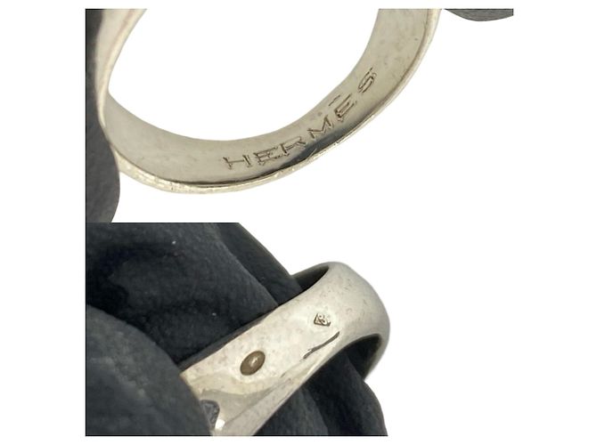 Ring Hermès Anillo Sellier Hermes Plata Dorado - vista 3