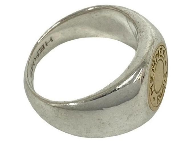 Ring Hermès Anillo Sellier Hermes Plata Dorado - vista 5