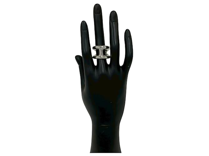 Hermès Hermes Osmos GM Silver Band Ring Silber - Ansicht 2