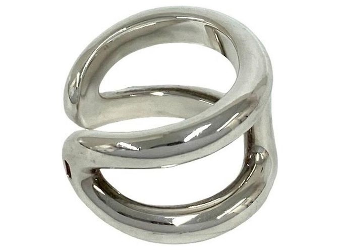 Ring Anello Hermès Osmos GM Argento - vista 5