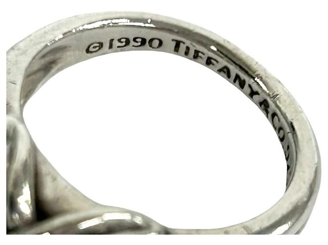 Tiffany & Co Anello Tiffany Vintage Signature Band Argento - vista 3
