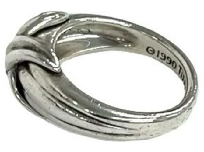 Tiffany & Co Anello Tiffany Vintage Signature Band Argento - vista 5