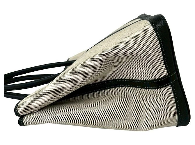 Hermès Borsa Tote Hermes Garden Party PM Marrone Nero - vista 5