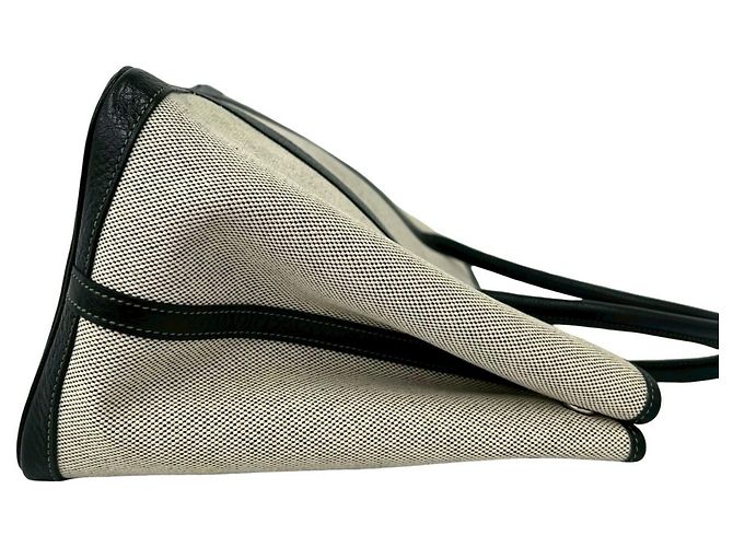 Hermès Borsa Tote Hermes Garden Party PM Marrone Nero - vista 6