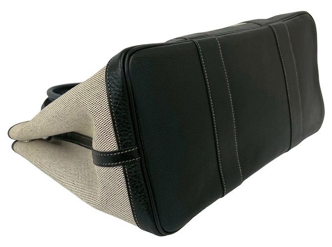 Hermès Borsa Tote Hermes Garden Party PM Marrone Nero - vista 7