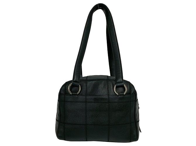 Timeless Borsa Chanel Chocolate Bar in pelle caviar Nero - vista 3