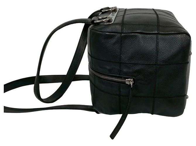 Timeless Borsa Chanel Chocolate Bar in pelle caviar Nero - vista 5