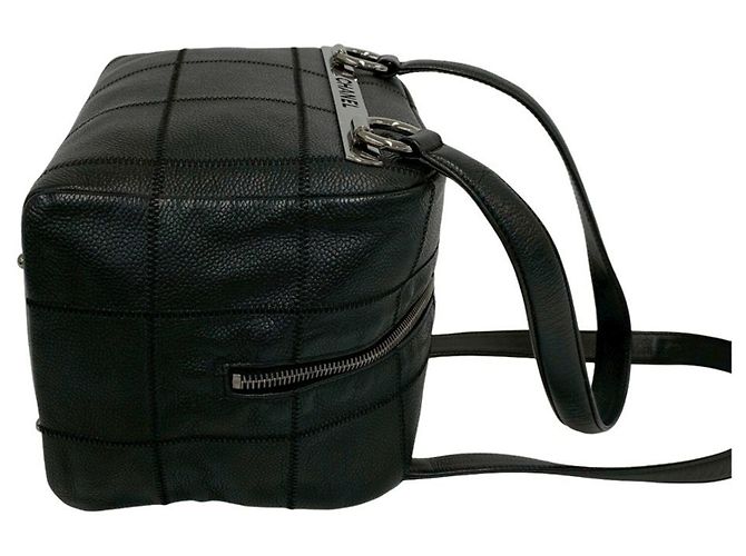 Timeless Borsa Chanel Chocolate Bar in pelle caviar Nero - vista 6