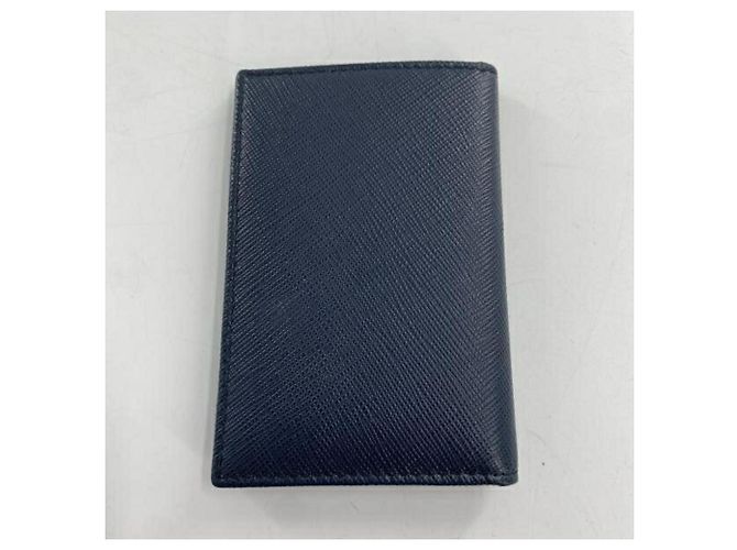 Prada Navy Saffiano Leather Card Case Navy blue - view 2