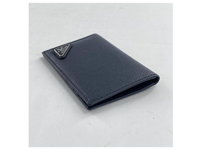 Prada Navy Saffiano Leather Card Case Navy blue - view 3
