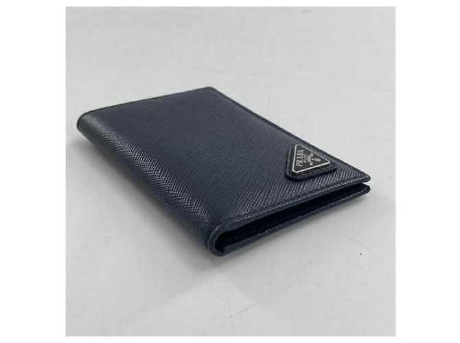 Prada Navy Saffiano Leather Card Case Navy blue - view 4