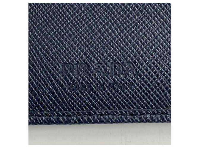 Prada Navy Saffiano Leather Card Case Navy blue - view 6
