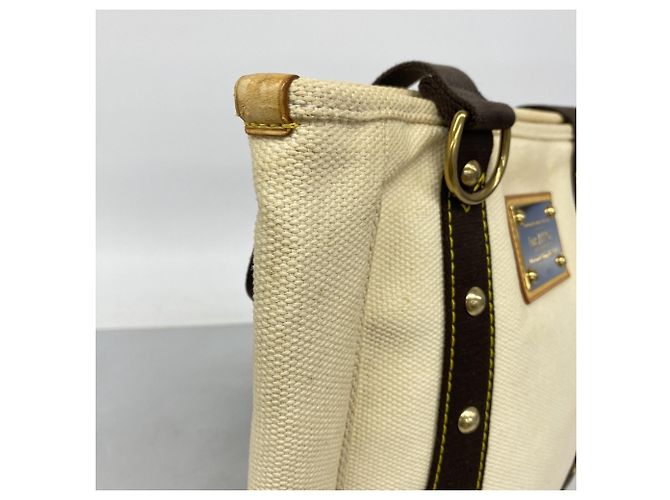 Borsa Tote Louis Vuitton Antigua Cabas MM Crudo - vista 7
