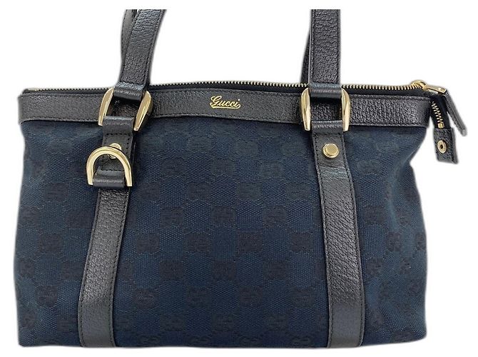 Borsa Gucci GG Canvas Blu navy - vista 2