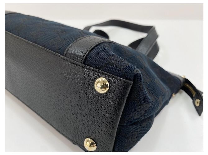 Borsa Gucci GG Canvas Blu navy - vista 8