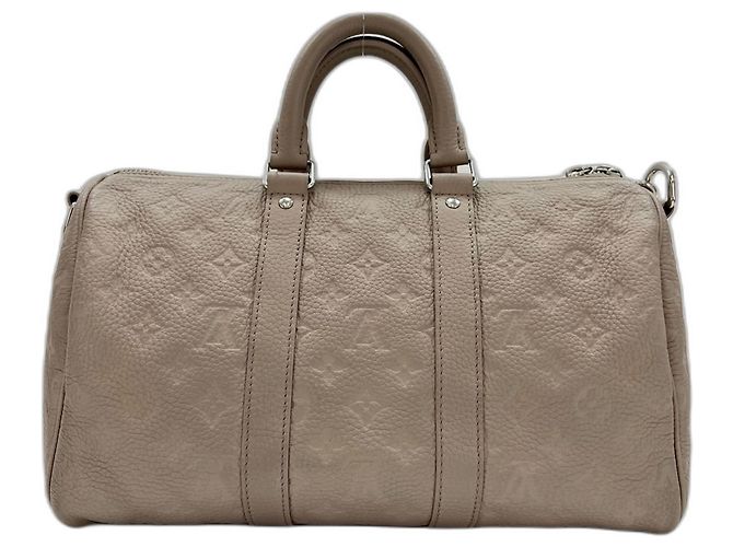 Louis Vuitton Keepall Bandoulière 35 Boston Bag Beige - vista 3