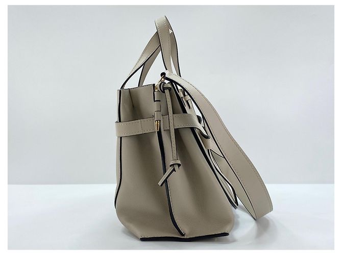 Borsa a mano in pelle Loewe Gate Beige - vista 4