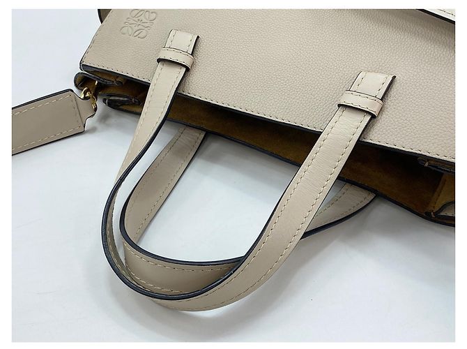 Borsa a mano in pelle Loewe Gate Beige - vista 9
