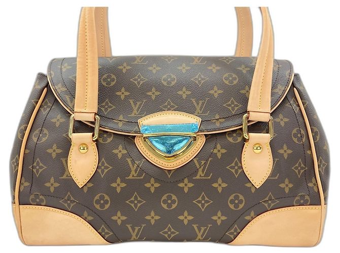 Borsa Louis Vuitton Monogram Beverly GM Marrone - vista 2