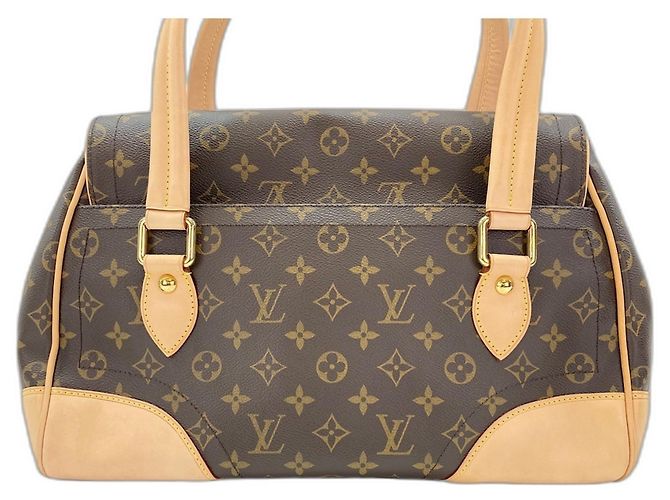 Borsa Louis Vuitton Monogram Beverly GM Marrone - vista 3