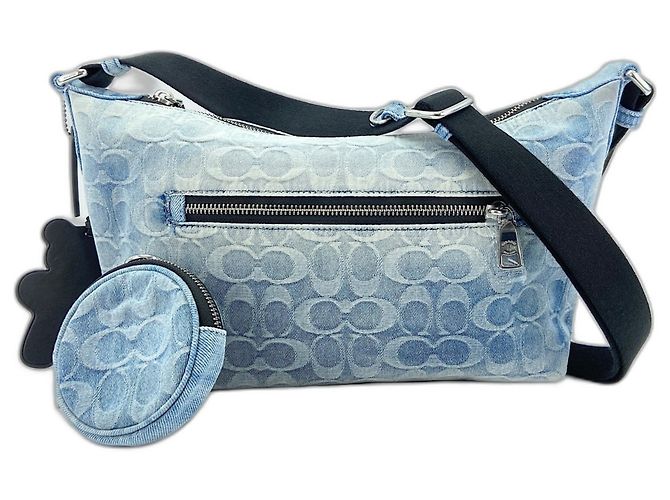 Borsa a Spalla Coach Finn Blu - vista 11