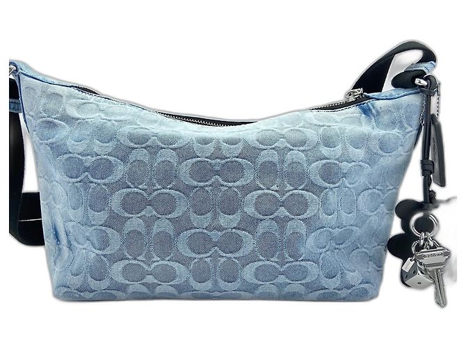 Borsa a Spalla Coach Finn Blu - vista 2