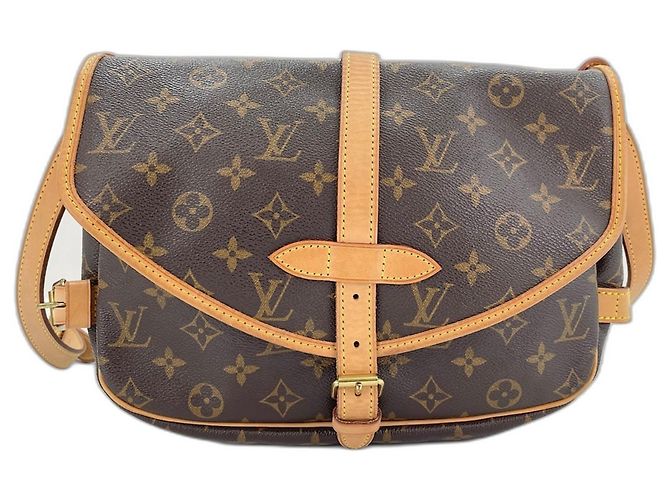 Borsa a Spalla Louis Vuitton Monogram Saumur 30 Marrone - vista 2
