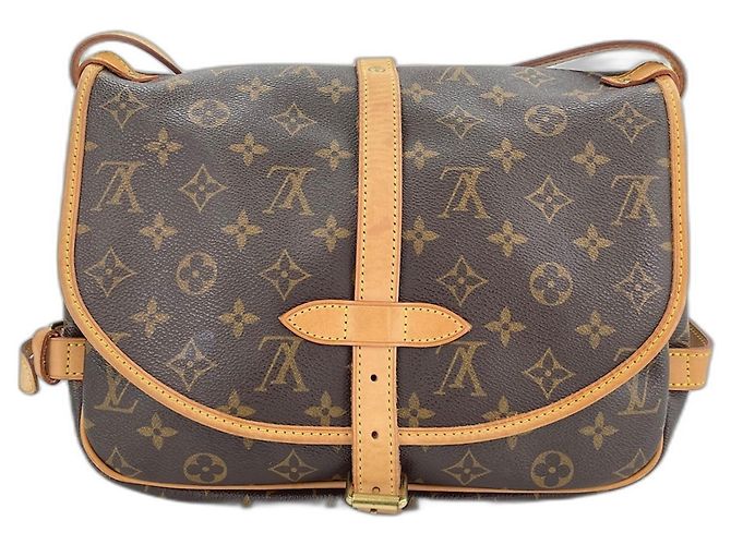 Borsa a Spalla Louis Vuitton Monogram Saumur 30 Marrone - vista 3