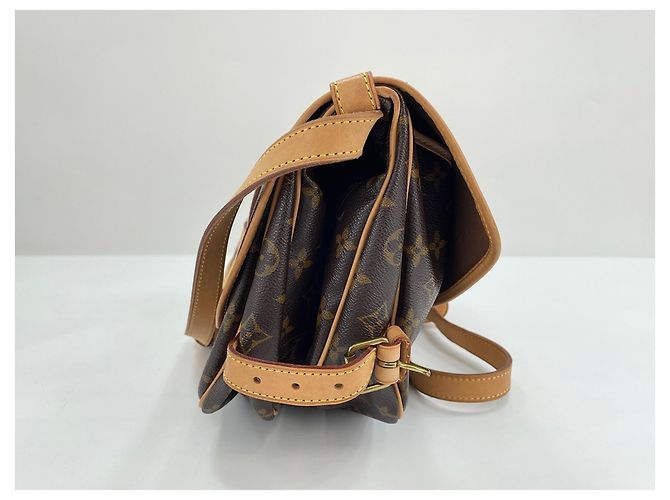 Borsa a Spalla Louis Vuitton Monogram Saumur 30 Marrone - vista 4