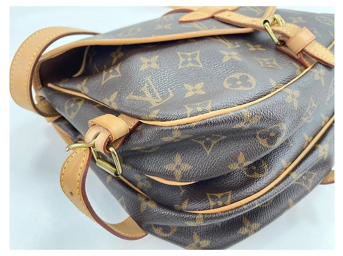 Borsa a Spalla Louis Vuitton Monogram Saumur 30 Marrone - vista 7