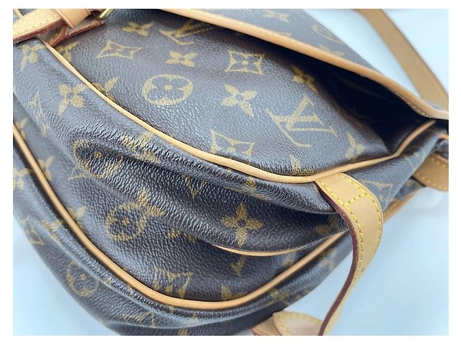 Borsa a Spalla Louis Vuitton Monogram Saumur 30 Marrone - vista 8