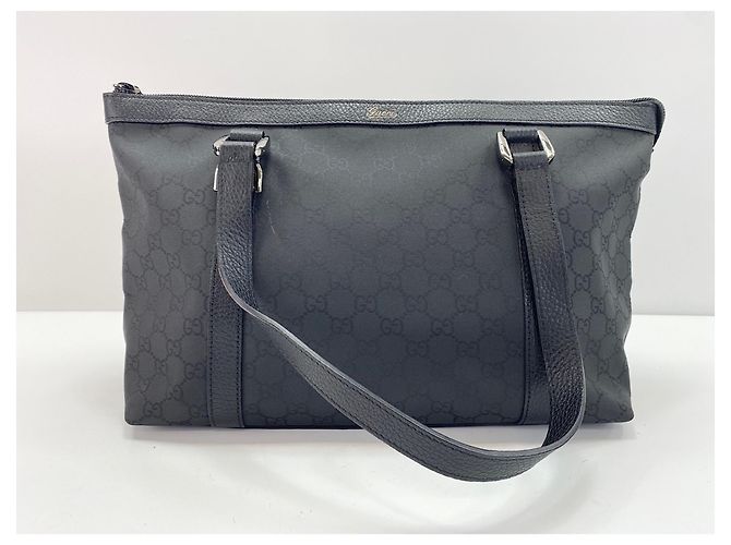 Borsa Tote in Nylon Nero Gucci - vista 13