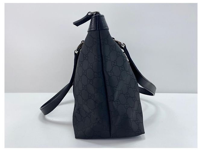 Borsa Tote in Nylon Nero Gucci - vista 4