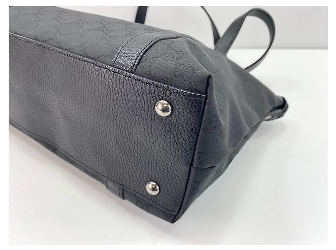 Borsa Tote in Nylon Nero Gucci - vista 7