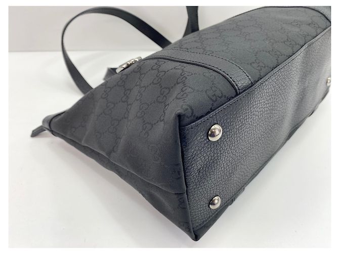 Borsa Tote in Nylon Nero Gucci - vista 8