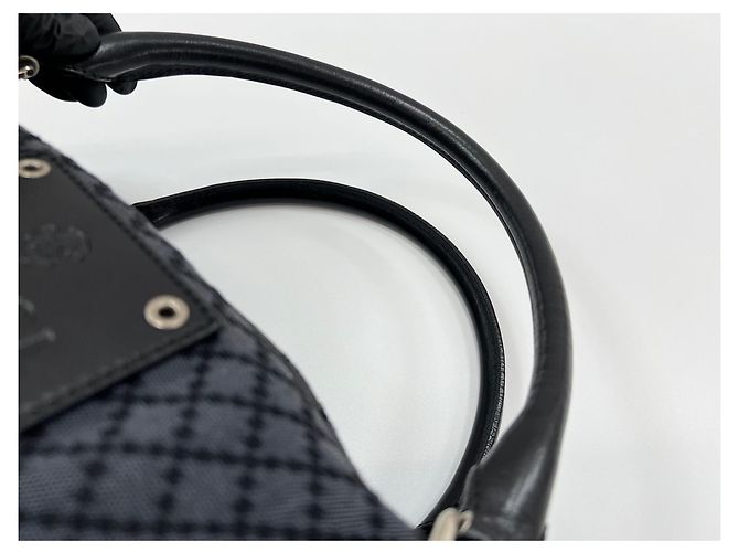Borsa Gucci Canvas Crest blu navy - vista 11