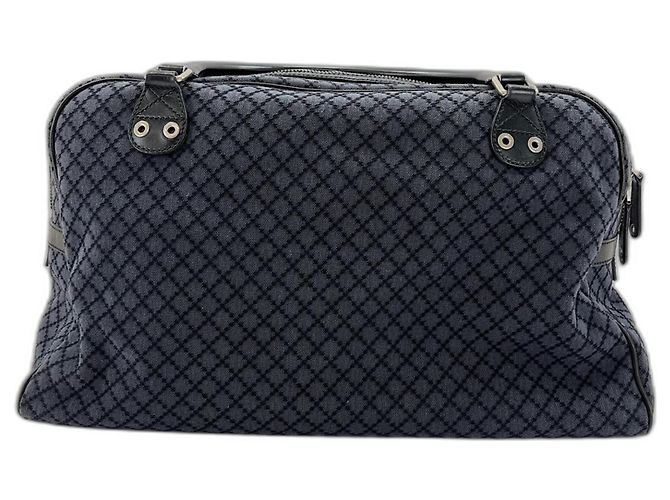 Borsa Gucci Canvas Crest blu navy - vista 3