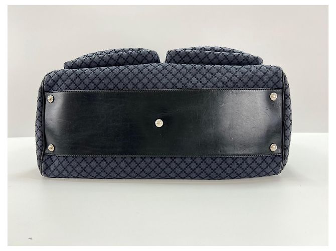 Borsa Gucci Canvas Crest blu navy - vista 7