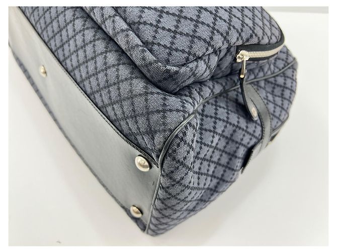 Borsa Gucci Canvas Crest blu navy - vista 9