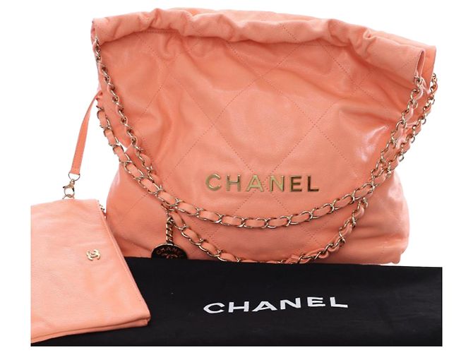 Borsa Chanel Pink Small Quilted Caviar 22 Rosa - vista 15