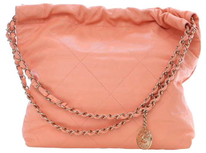 Borsa Chanel Pink Small Quilted Caviar 22 Rosa - vista 4